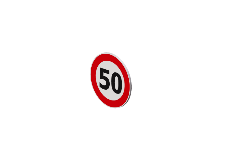 Signalisations 3D - Limite maximale de vitesse 50 km/h -... Signalisations 3D - Limite maximale de vitesse 50 km/h -...