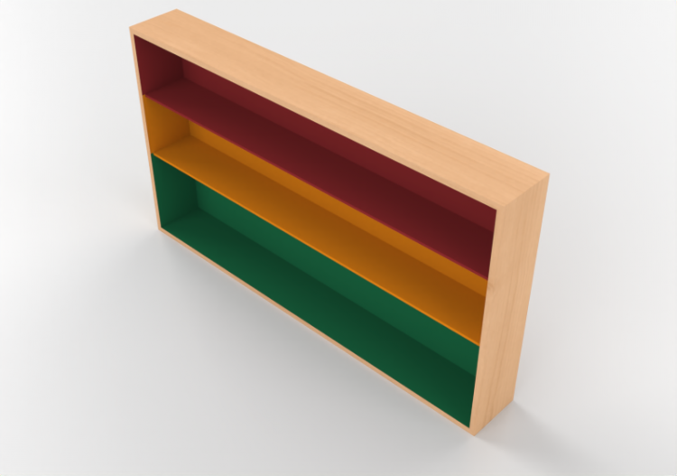 Bibliothèque 3D - Bibliothèque en bois - Horm - Color Fall...