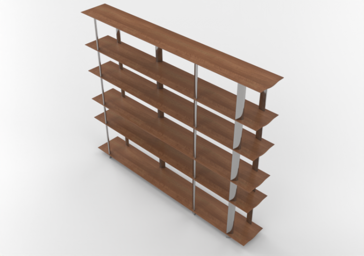 Librerías y Contenedores 3D - Librería de madera - Horm -...