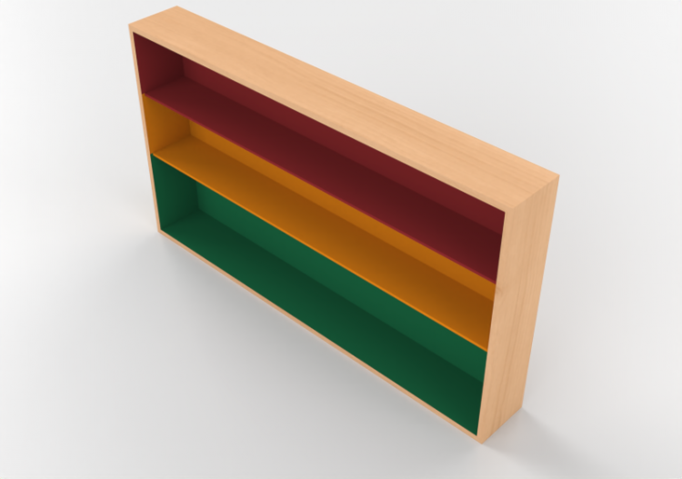 Bibliothèque 3D - Bibliothèque en bois - Horm - Color Fall...