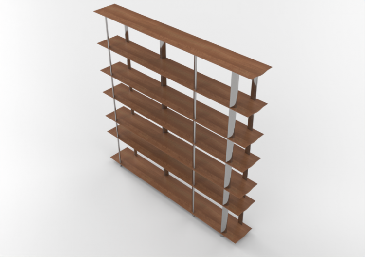 Bibliothèque 3D - Bibliothèque en bois - Horm - Kaze - ACCA...
