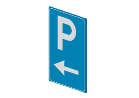 Segnaletica 3D - Parcheggio a sinistra