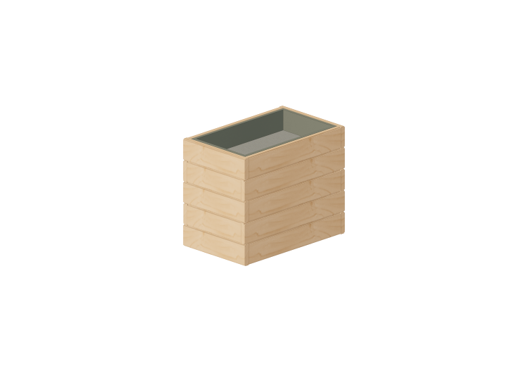 Bancs 3D - Jardinière au sol en bois pour jardins et... Bancs 3D - Jardinière au sol en bois pour jardins et...