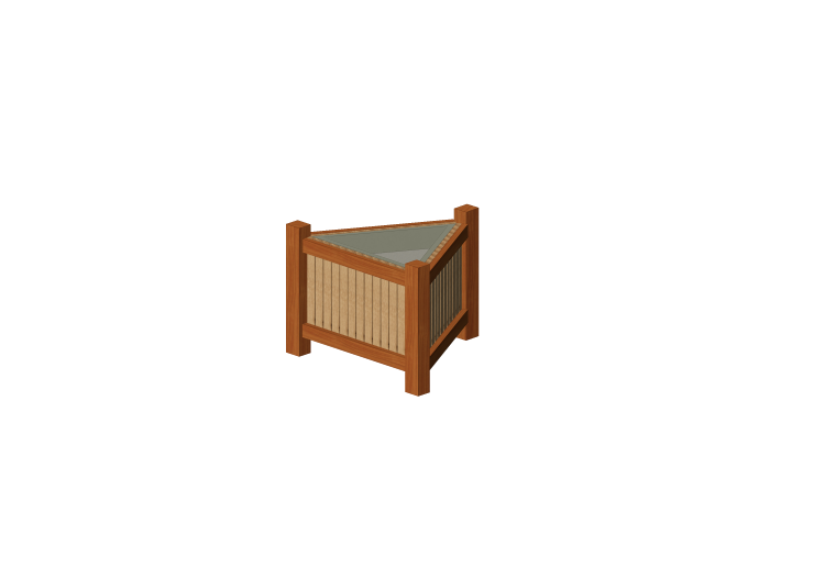 Bancs 3D - Jardinière au sol en bois pour jardins et... Bancs 3D - Jardinière au sol en bois pour jardins et...
