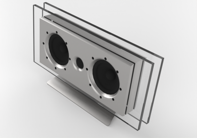 Audio - Video 3D - Speakers with shelf - Waterfall Audio -...