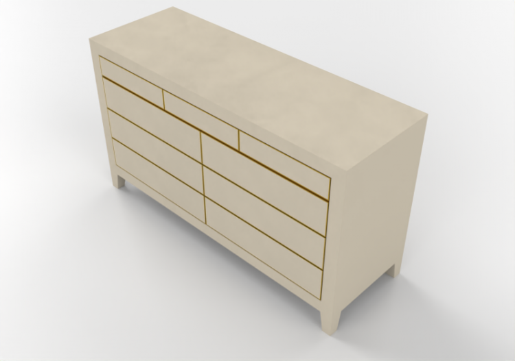 Wardrobes and Cabinets 3D - Leather refined chest of...