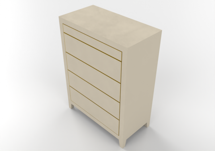 Wardrobes and Cabinets 3D - Leather refined chest of...