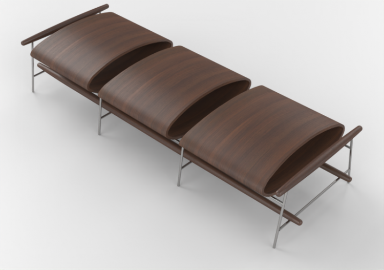 Banc 3D - Banc en bois - Sierra - Jozzia - ACCA software