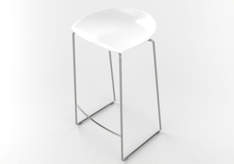 3D Chairs - Plastic stool - Desalto - Flan - ACCA software