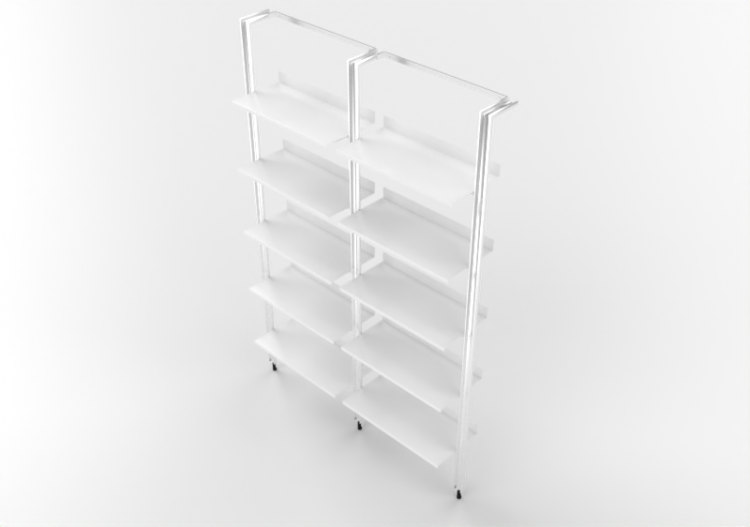Bibliothèque 3D - Étagère modulaire en bois laqué - Desalto...