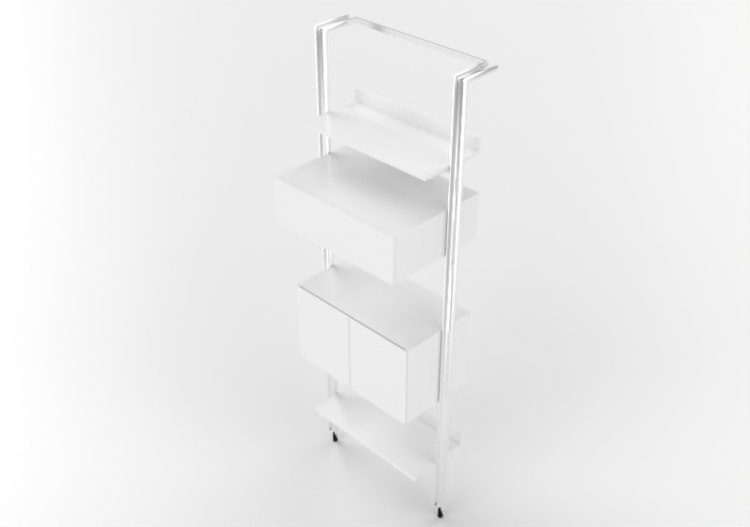 Bibliothèque 3D - Étagère modulaire en bois laqué - Desalto...