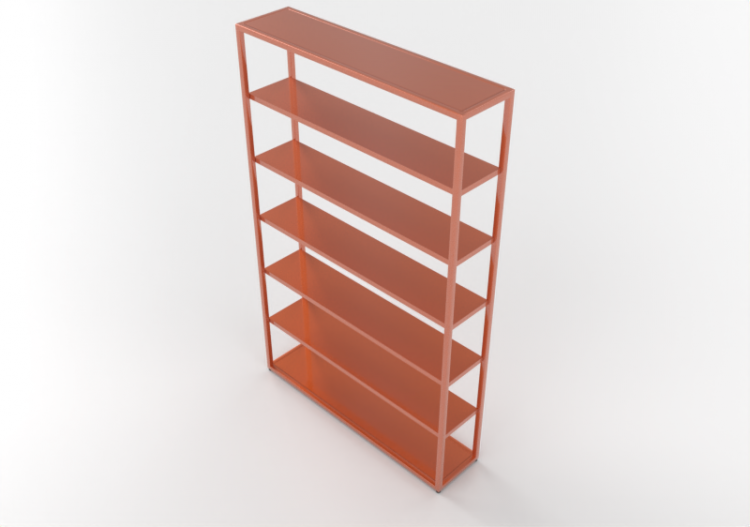 3D Bücherregal und Behälter - Bücherregal aus Metall -...
