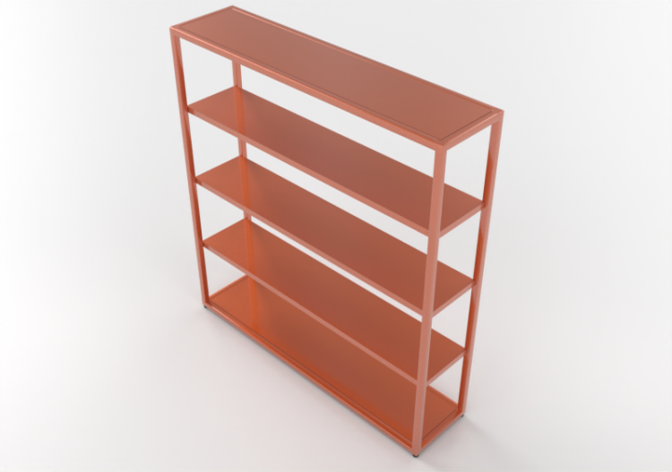 3D Bücherregal und Behälter - Bücherregal aus Metall -...