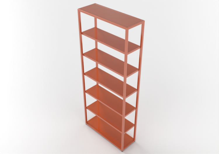 3D Bücherregal und Behälter - Bücherregal aus Metall -...