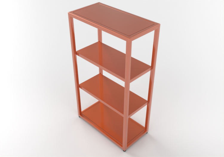 3D Bücherregal und Behälter - Bücherregal aus Metall -...