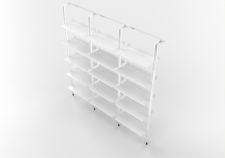 3D Bookshelves and Containers - Modular shelf in lacquered...
