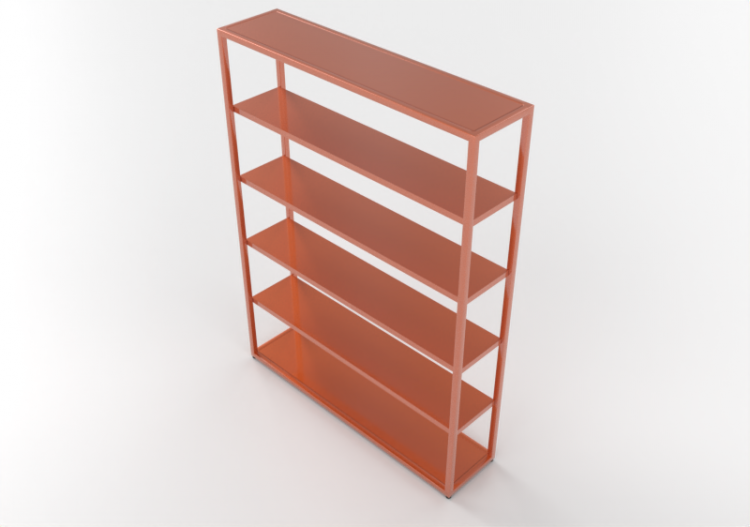 3D Bücherregal und Behälter - Bücherregal aus Metall -...