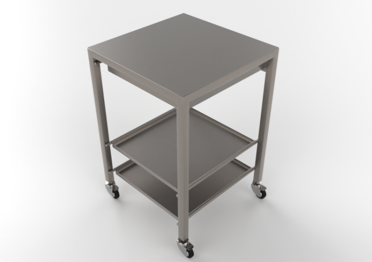 3D Tisch - Servierwagen aus Metall - Desalto - Helsinki -...