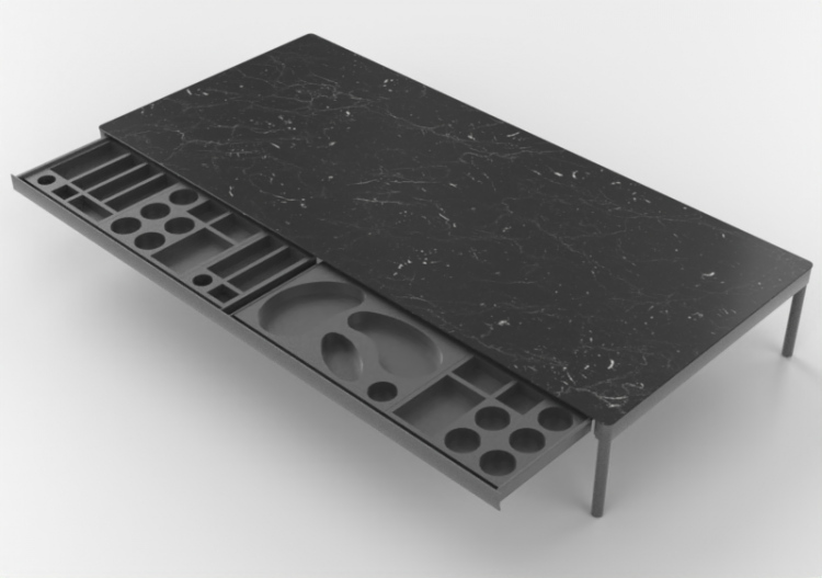 Tables 3D - Petite table en marbre - Desalto - Icaro - ACCA...