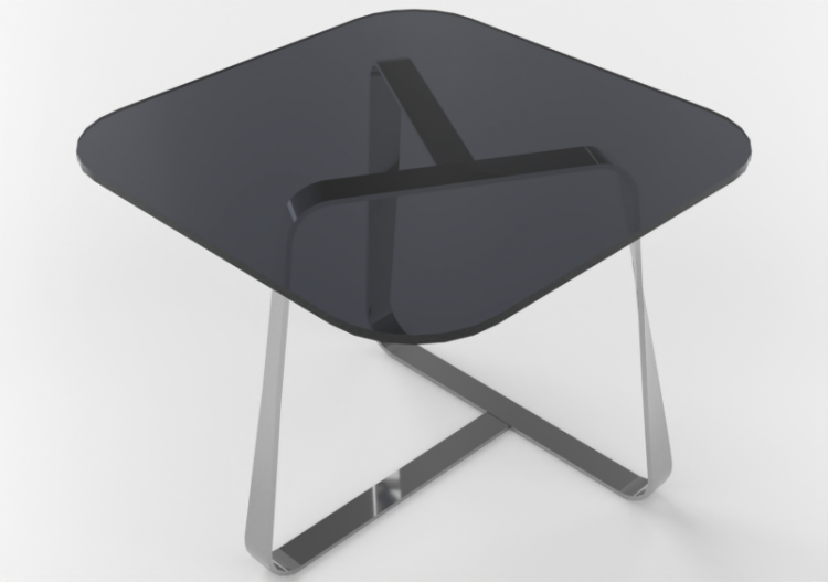 Tables 3D - Petite table en verre - Desalto - Twister -...