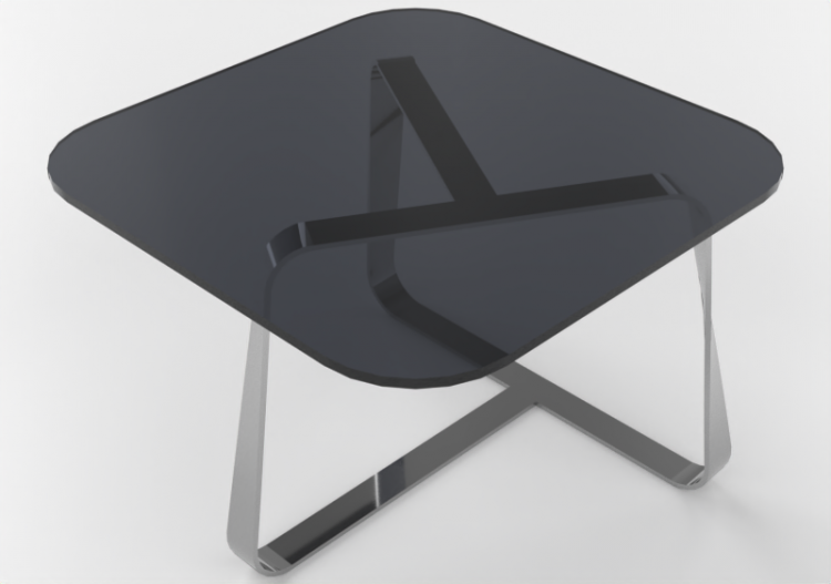 3D Tisch - Couchtisch aus Glas - Desalto - Twister - ACCA...