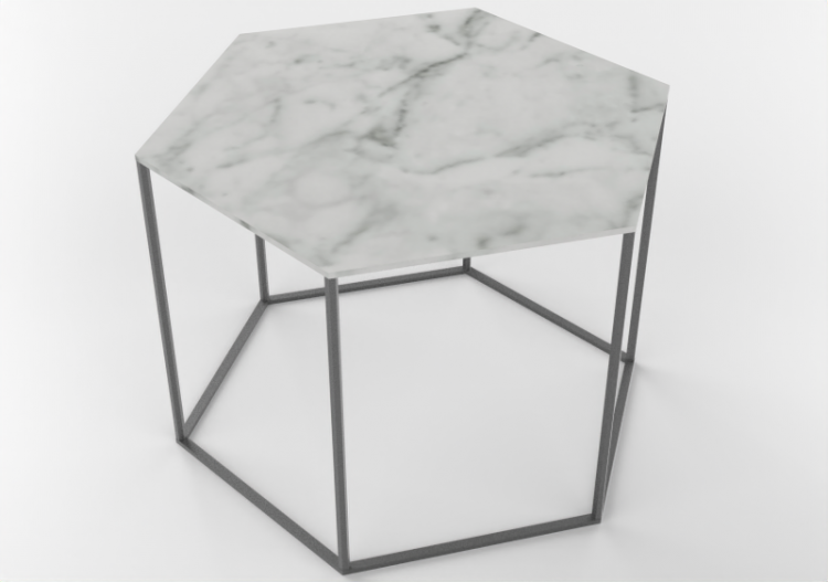 3D Tables - Marble table - Desalto - Hexagon - ACCA...
