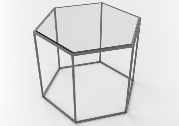 3D Tables - Glass coffee table - Desalto - Hexagon - ACCA...