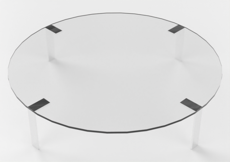 3D Tables - Glass coffee table - Desalto - Liko - ACCA...