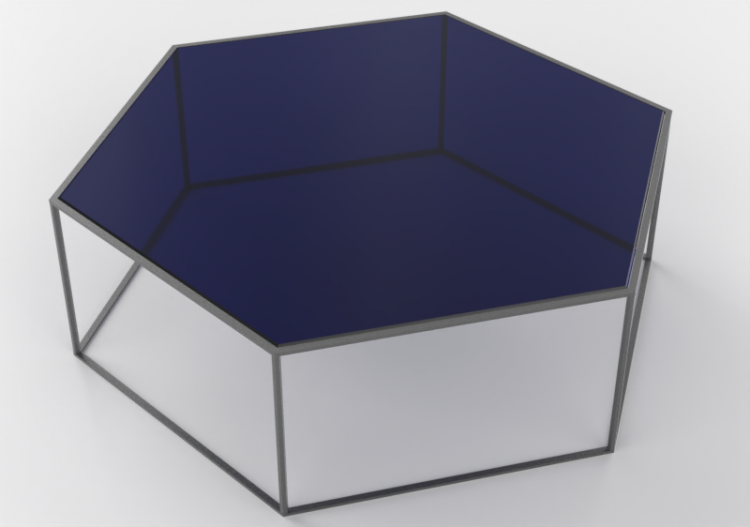 3D Tables - Glass coffee table - Desalto - Hexagon - ACCA...