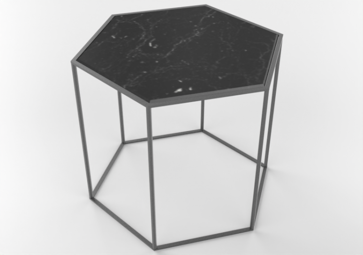 Tables 3D - Petite table en marbre - Desalto - Hexagon -...