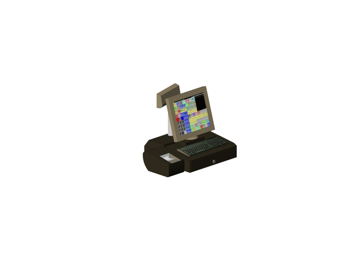 3D Elektronische Geräte - Touchscreen Kasse - ACCA software 3D Elektronische Geräte - Touchscreen Kasse - ACCA software