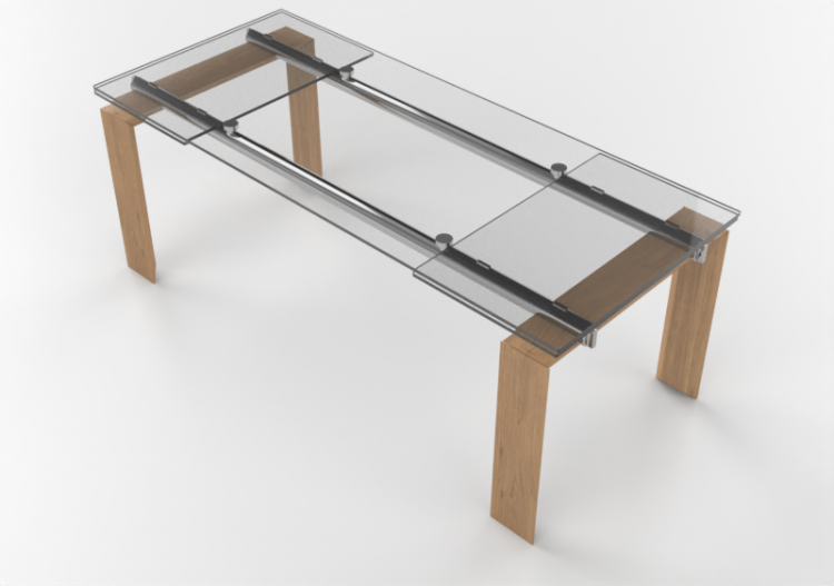 3D Tisch - Glastisch - Desalto - Stilt - ACCA software