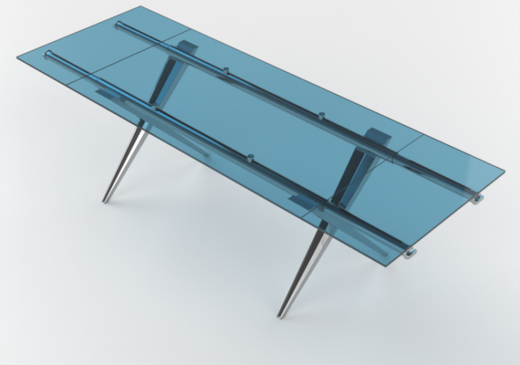 3D Tisch - Glastisch - Desalto - Tender - ACCA software