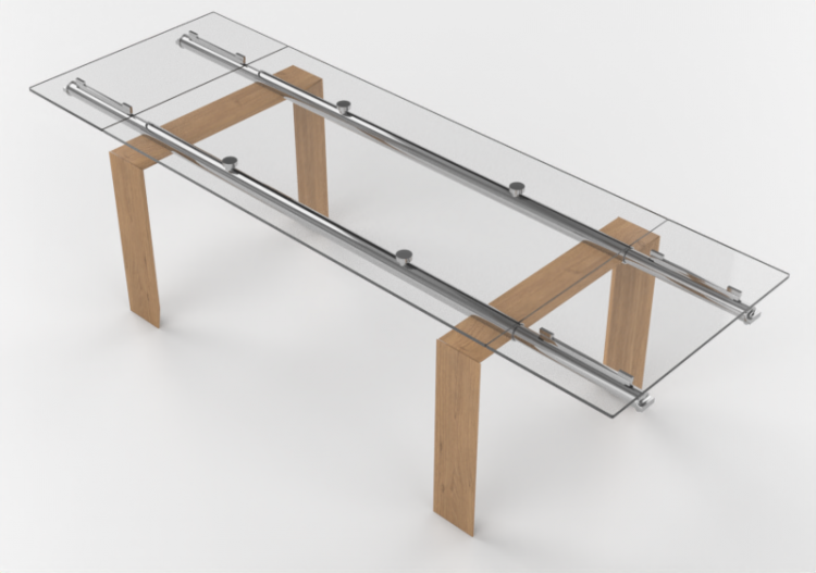 3D Tables - Glass Table - Desalto - Stilt - ACCA software