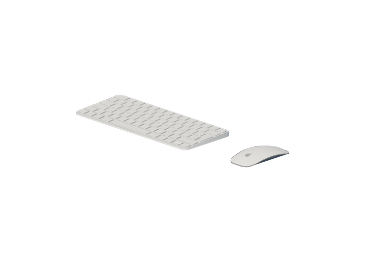 Celulares e Computadores 3D - Mouse e Teclado Apple - ACCA... Celulares e Computadores 3D - Mouse e Teclado Apple - ACCA...