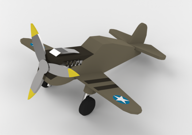 3D Spielzeug - Spielzeug-Militärflugzeug - ACCA software