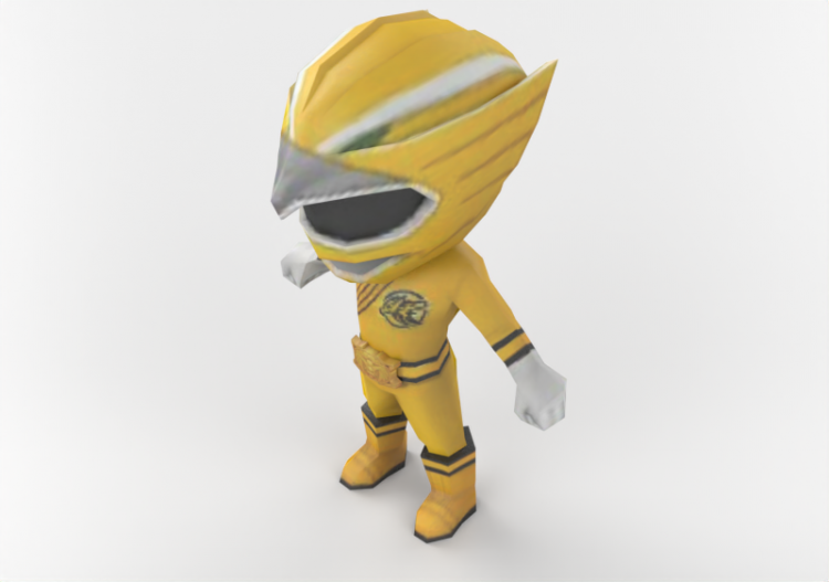 3D Toys - Small statue - Yellow Ranger - ACCA software