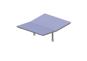 Fotovoltaico 3D - M&oacute;dulos fotovoltaicos com bra&ccedil;os - 1324 mm x 982 mm