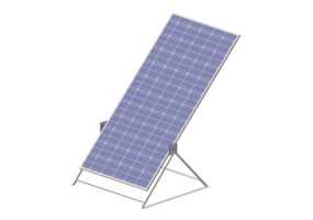 Fotovoltaico 3D - M&oacute;dulos fotovoltaicos para cubiertas llanas - 1645mm x 990 mm con kit montaje