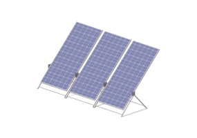 Fotovoltaico 3D - Tr&ecirc;s m&oacute;dulos fotovoltaicos para telhados - 1645mm x 990 mm - kit de montagem
