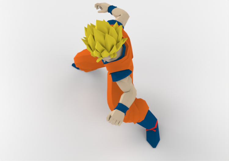 Juguetes 3D - Estatuilla Goku - ACCA software