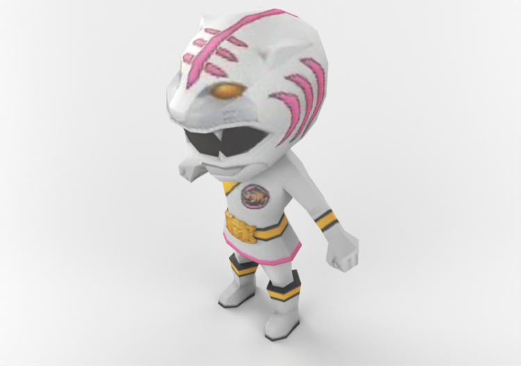 3D Toys - Small statue - Pink Ranger - ACCA software