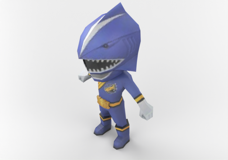 3D Toys - Small statue - Blue Ranger - ACCA software