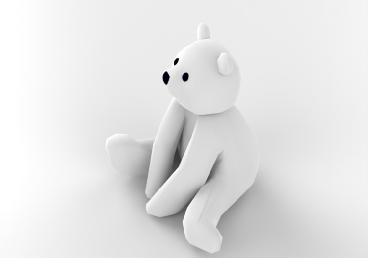 3D Toys - Polar bear plush - ACCA software