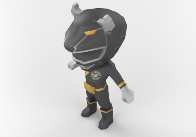 3D Toys - Small statue - Black Ranger - ACCA software