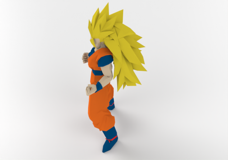 Juguetes 3D - Estatuilla Goku - ACCA software