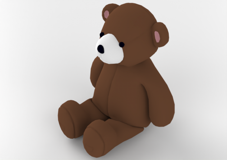 3D Toys - Toy bear - ACCA software