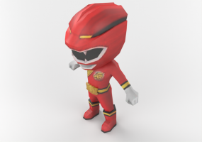 3D Toys - Small statue - Red Ranger
