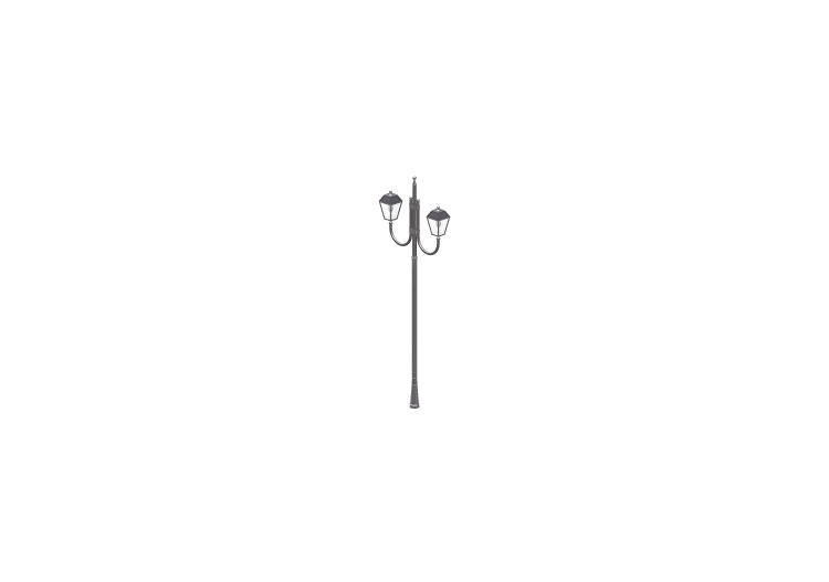 Farolas de calle 3D - Alumbrado carretera con doble brazo -... Farolas de calle 3D - Alumbrado carretera con doble brazo -...