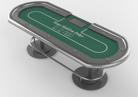 3D Spielgeräte - Pokertisch aus Metall.